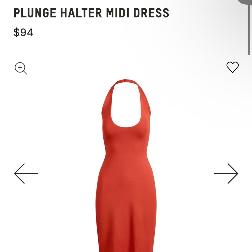 SKIMS Tierra smooth Lounge medi Backless Halter Dress-sold out online